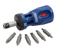 Chubby Ratcheting Screwdriver and Bit Set (7 Piece)