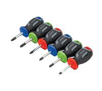 Draper Stubby Soft Grip Screwdriver Set 6 Piece Mixed Magnetised 13432