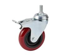 Draper Swivel Bolt Fixing Polyurethane Wheel With Brake 100Mm Diameter S.w.l. 125Kg 65521