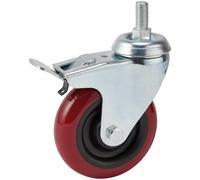 Draper Swivel Bolt Fixing Polyurethane Wheeled Castor and Brake 100mm
