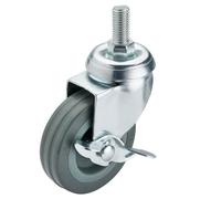 Draper 65476 75 mm-Diameter Rubber Castor Bolt Fixing