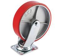 Draper Swivel Plate Fixing Heavy Duty Polyurethane Wheel 200mm S.W.L 500kg 65532