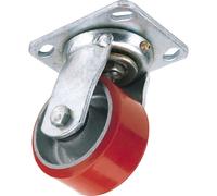 Draper 65526 Swivel Plate Fixing Heavy Duty Polyurethane Wheel 125Mm Diameter S.w.l. 300Kg each