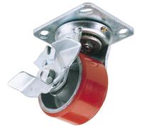Draper Swivel Plate Fixing Heavy Duty Wheeled Casor and Brake 125mm