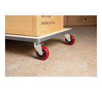 Draper Swivel Plate Fixing Polyurethane Wheel 100mm Diameter Working Load 125kg