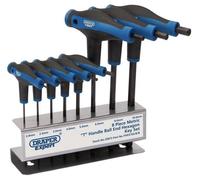 Draper T-Handle Hexagon & Ball End Allen Key Set – 8-Piece Soft Grip Metric – Blue