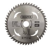 Draper TCT Circular Saw Blade for Wood, 185 x 25.4mm, 48T