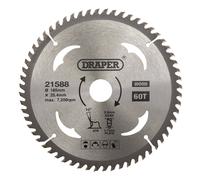 Draper TCT Circular Saw Blade for Wood 185 x 25.4mm 60T 21588