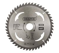 Draper TCT Circular Saw Blade for Wood 210 x 30mm 48T 21671
