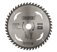 Draper TCT Circular Saw Blade for Wood, 250 x 30mm, 48T