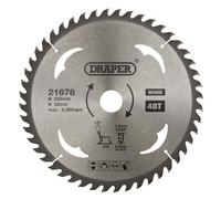 Draper Tct Circular Saw Blade For Wood, 250 X 30mm, 48T 21678