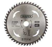 Draper TCT Circular Saw Blade for Wood, 255 x 30mm, 48T