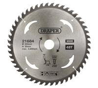 Draper 21684 Tct Circular Saw Blade For Wood 255 X 30Mm 48T each 1