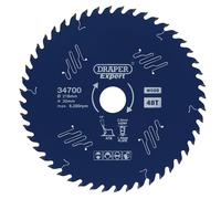 Draper TCT Circular Saw Blade for Wood with PTFE Coating 216 x 30mm 48T 34700