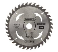 Draper TCT Cordless Construction Circular Saw Blade Wood 165 x 20mm 36T 26013