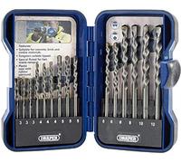 Draper TCT Masonry 15 Piece Drill Bit Set | Carbon Steel Tools | Tungtsten Carbide Tip Drills | Brick Stone Slate Drill Kit | Heavy Duty Bits with Sturdy Case | 18550