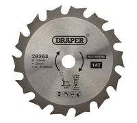 Draper Tct Multi-Purpose Circular Saw Blade, 165 X 20mm, 14T 28363