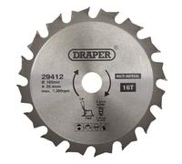 Draper Tct Multi-Purpose Circular Saw Blade, 185 X 25.4mm, 16T 29412