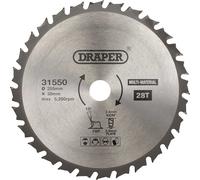 Draper TCT Multi Purpose Circular Saw Blade 255mm 28T 30mm