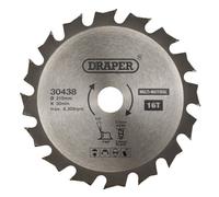 Draper Tct Multi-Purpose Circular Saw Blade, 210 X 30mm, 16T 30438