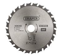 Draper TCT Multi-Purpose Circular Saw Blade 30648, 210 x 30mm, 24T