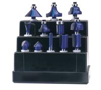 Draper TCT Router Bit Set 1/4" 12 Piece to suit most applications 72892