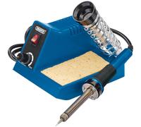 Draper 230v Soldering Station | 40 W Multipurpose Soldering-iron Stand | Overheat Protection | Tip Sponge | Heat Output Dial | 61478