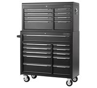Draper Tool Box Stack Roller Cabinet & Tool Chest 19 Drawer 40" Black 29357