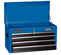 Draper Tool Chest, 4 Drawer, 26", Blue