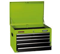 Draper Tool Chest 5 Drawer 26" Green Steel Foam Linings Heavy Duty 35739