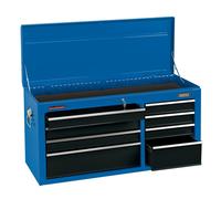 Draper Tool Chest 8 Drawer 1051 x 405 x 552mm Blue/Black Bearing Slides 15123