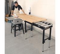 Draper Tools 19192 390mm Roller Table Gravity Track for Crosscut Band Saw Planer