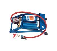Double Cylinder Foot Pump with Pressure Gauge