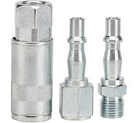 Draper 1/4" BSP Air Line Coupling Set (3 Piece)
