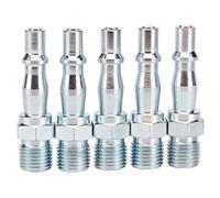 Draper Tools EAC BSP Male Coupling Screw Adaptors, Blue, 1/4-Inch, Set of 5 Piece