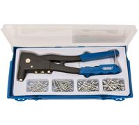 Draper Tools Hand Pop Riveter Riveting Gun Kit + 100 Assorted Rivets 27843