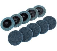 Draper Tools SCP2 Fine Ten Polycarbide Abrasive Pads, Blue, 50 mm