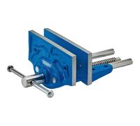 Draper Tools Woodworking Vice, 150mm | Robust cast iron vice with chrome-plated steel screw for secure clamping of wood in the workshop