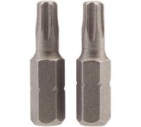 Draper Torx Screwdriver Bits T25 25mm 1/4" Hex TX-Star Pack of 2