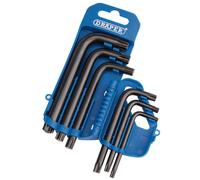 Draper Torx Star Key Set 6 Piece Packed in plastic holder T25 Through T55- 33737