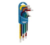 Draper Torx Star Metric Coloured Long Arm Key Set 9 Piece 66143