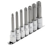 Draper Torx Star Security Socket Bit Set 1/2" Sq Dr 100mm 7 Piece 16338
