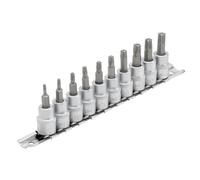 Draper Torx Star Socket Bit Set 3/8" Sq Dr 48mm 10 Piece 16309