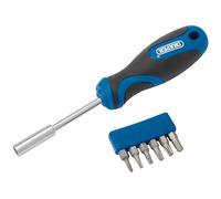 Draper Torx Star Soft Grip Screwdriver Bit Set 7 Pc 1/4" Magnetic Holder 43613
