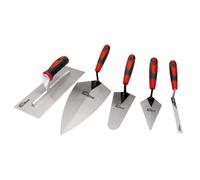 DRAPER TROWEL SET 5PC PLASTERING REDLINE TRADESMAN BRICK POINTING 69153