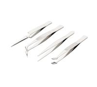 Draper Tweezer Set 4 Piece Long Straight Curved & Spade Stainless Steel 19850