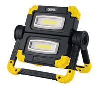 Draper Twin COB LED Rechargeable Worklight USB Output Socket 10W 850 Lumens