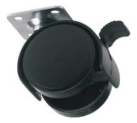 Draper Twin Nylon Wheeled Castor and Brake 40mm