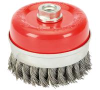 Draper Twist Knot Wire Cup Brush From 0.5mm Hardened Steel Wire 100mm M14