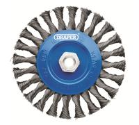 Draper TWISTKNOT WIRE WHEEL 150MM M14 08059 Steel Twist-Knot Flat Wire Wheel Brushes, M14